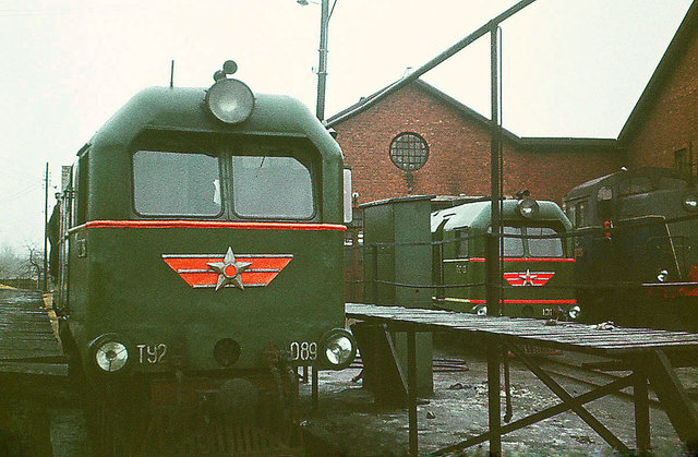 SZD TU2-089 & TU2-131 at the Panevėžys depot (05.01.1974).jpg (365.64 КБ) Просмотров: 3678 SZD TU2-089 & TU2-131 at the Panevėžys depot (05.01.1974).jpg